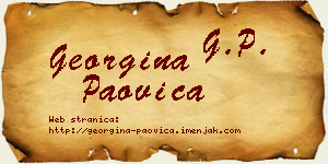 Georgina Paovica vizit kartica